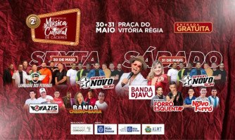 2º Encontro de Música Cultural com shows gratuitos e valorização do lambadão em Cáceres