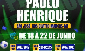 8ª Copa Paulo Henrique começa hoje e movimenta o esporte de base em São José dos Quatro Marcos