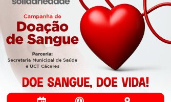 Quatro Marcos promove campanha de doação de sangue nesta sexta-feira, 13 de junho
