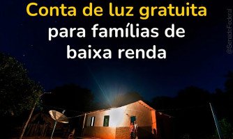 Agora é Lei: famílias de baixa renda terão conta de luz gratuita