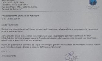 Morador de Araputanga enfrenta grave problema de saúde e família pede apoio pela Vaquinha