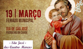 Dia de São José é declarado feriado municipal em São José dos Quatro Marcos