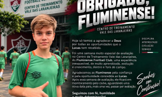 Atleta de São José dos Quatro Marcos passa por avaliação no Fluminense