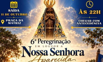 Quatro Marcos: 6ª Peregrinação em honra a Nossa Senhora Aparecida será realizada em outubro
