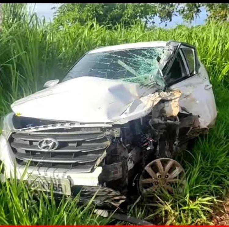 Acidente ocorrido na MT-175 entre São José dos Quatro Marcos e Mirassol D’Oeste deixa rapaz ferido
