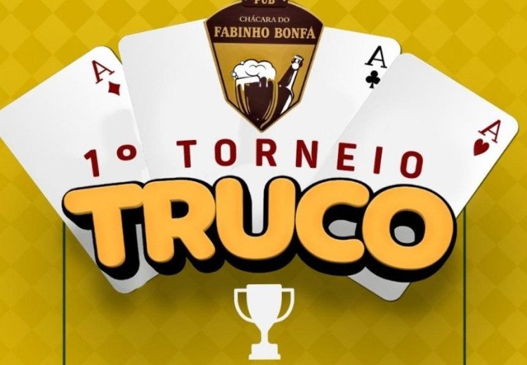 1º Torneio de Truco promete movimentar a Chácara do Fabinho no dia 25 de maio