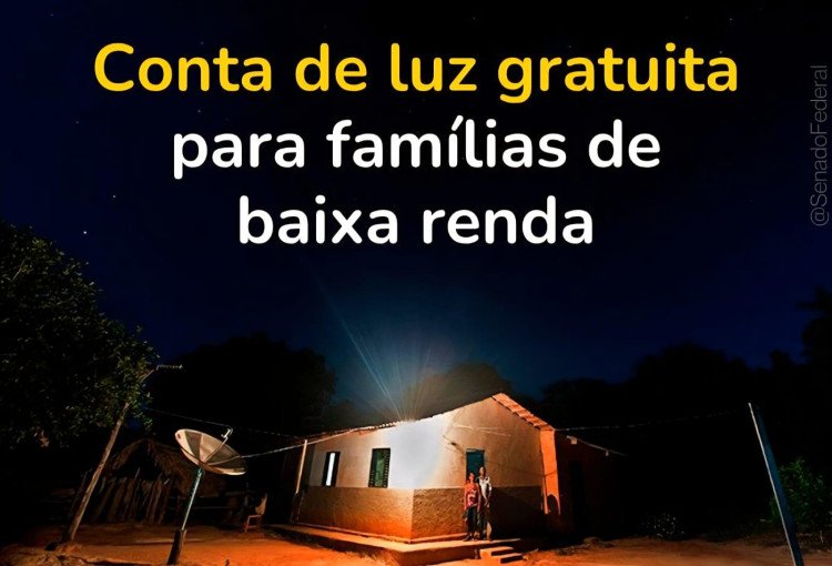 Agora é Lei: famílias de baixa renda terão conta de luz gratuita