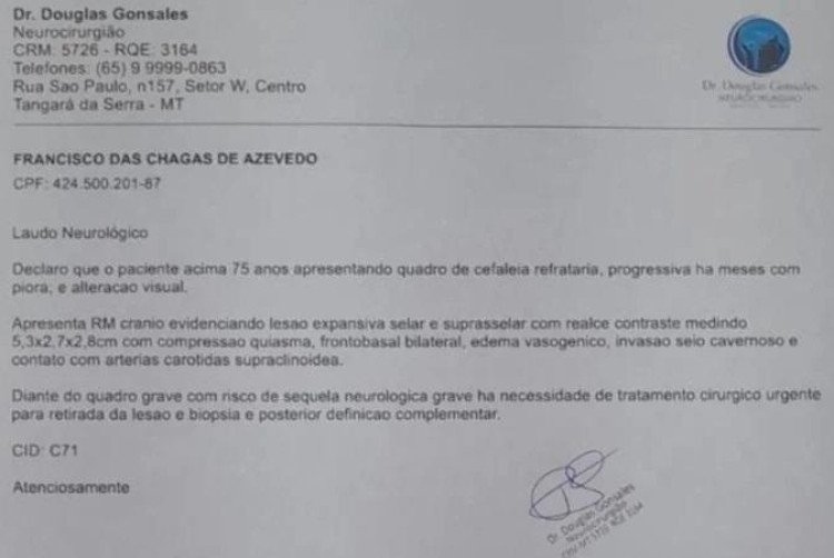 Morador de Araputanga enfrenta grave problema de saúde e família pede apoio pela Vaquinha