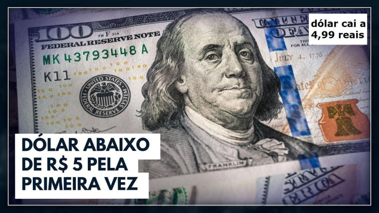 Dólar cai abaixo de R$ 5 pela primeira vez em mais de dois anos e anima mercado financeiro