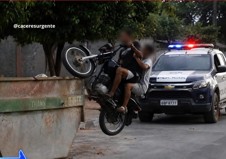 Jovem é detido após fugir da PM e realizar manobras perigosas em Mirassol d'Oeste