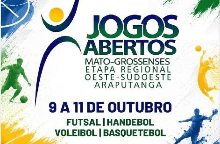 Araputanga será sede da etapa regional dos Jogos Abertos Mato-Grossenses