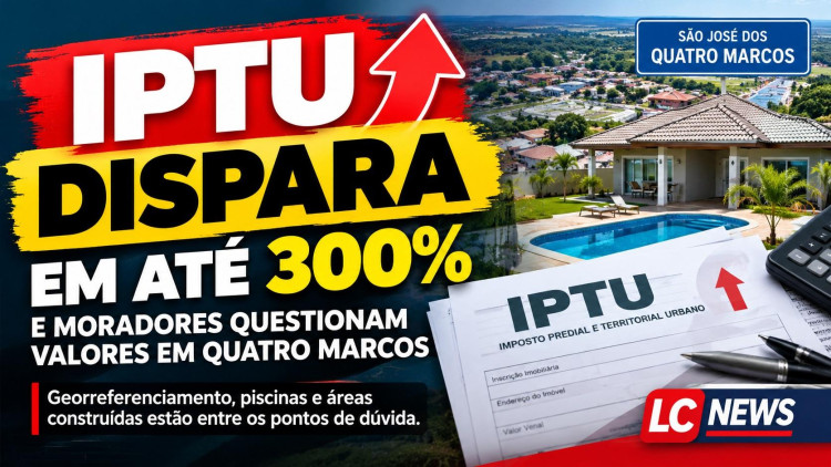 IPTU dispara em até 300% e moradores questionam valores cobrados em São José dos Quatro Marcos